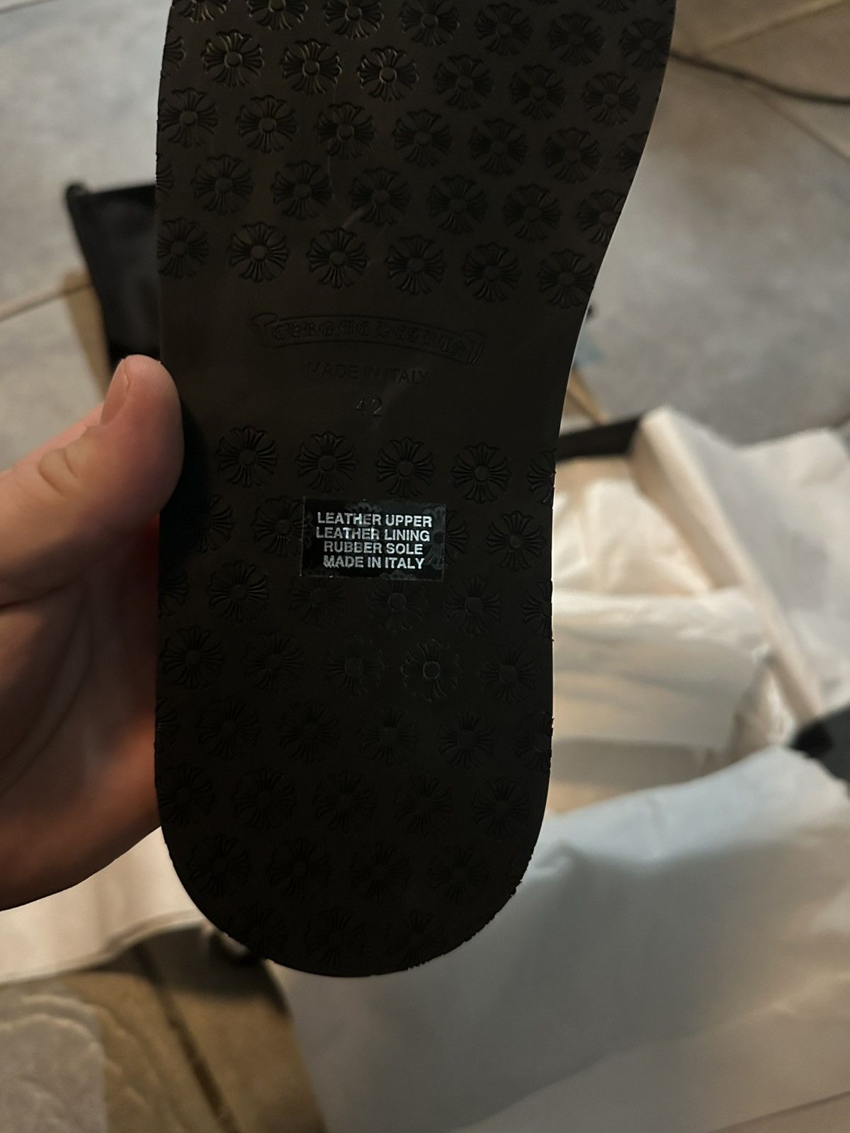 Chrome Hearts Chrome Hearts leather slides Size US 9 / EU 42 - 10 Thumbnail