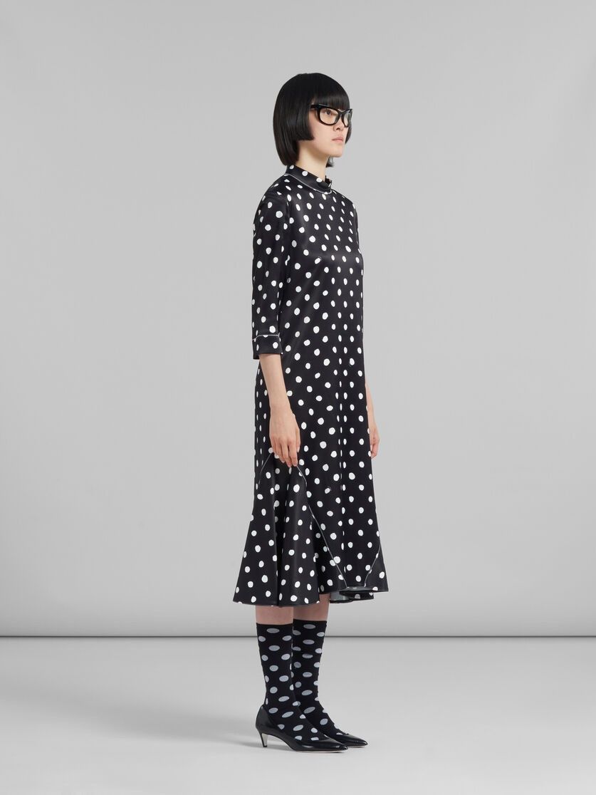Marni o1w1db10824 Satin Dress in Black Size M / US 6-8 / IT 42-44 - 4 Thumbnail