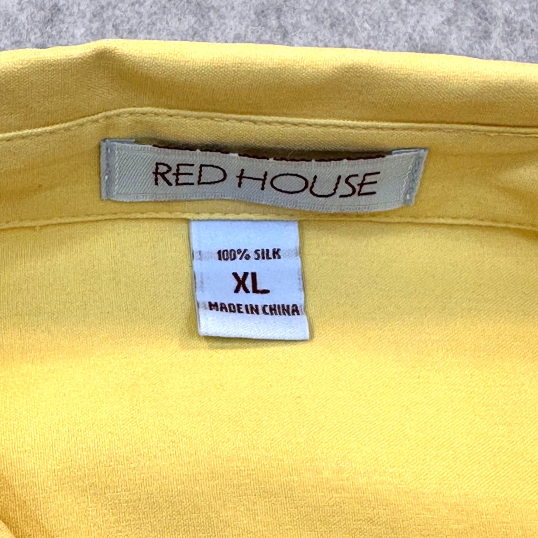 Vintage Red House Winery Plantation 100% Silk Men’s XL Polo Short Sleeve Button Up NWT Yellow Wine Casual Shirt Shirts Size US XL / EU 56 / 4 - 4 Thumbnail