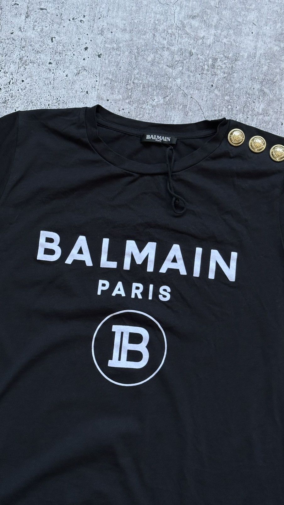 Balmain Women's Balmain Paris Big Logo Black T Shirt Size XXS / US 00 / IT 34 - 6 Thumbnail
