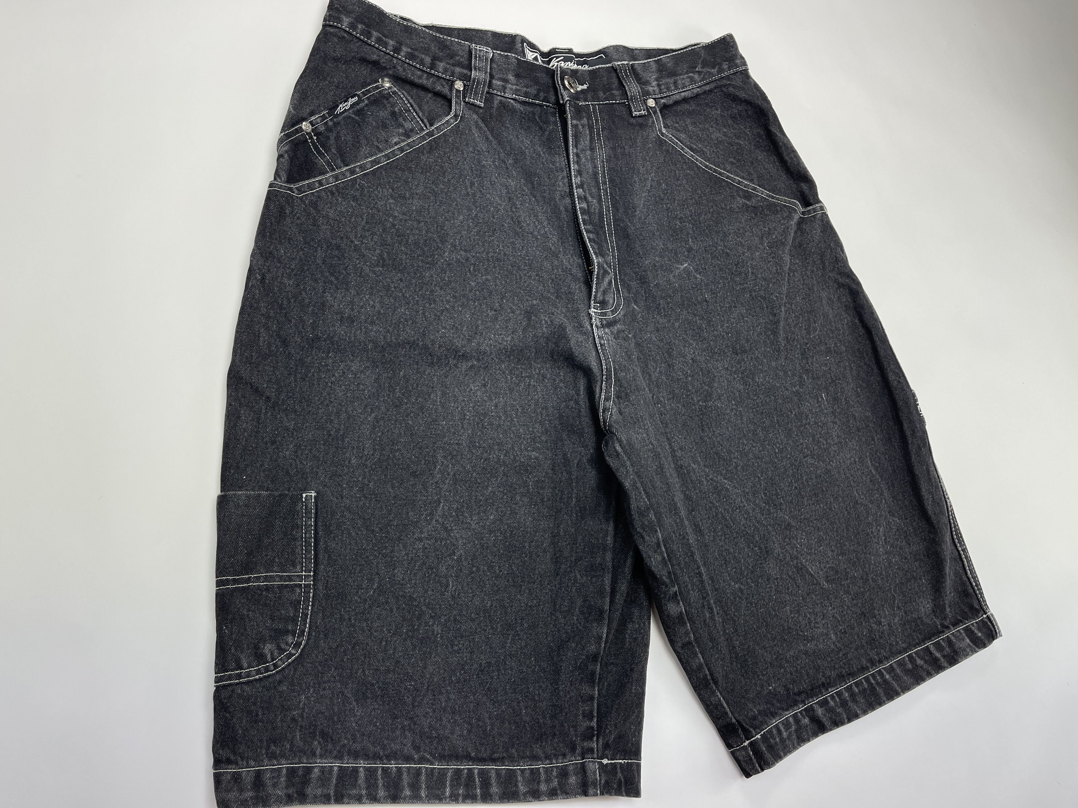 Karl Kani KARL KANI shorts, vintage hip hop baggy jeans, 90s size W 36 Size US 36 / EU 52 - 5 Thumbnail