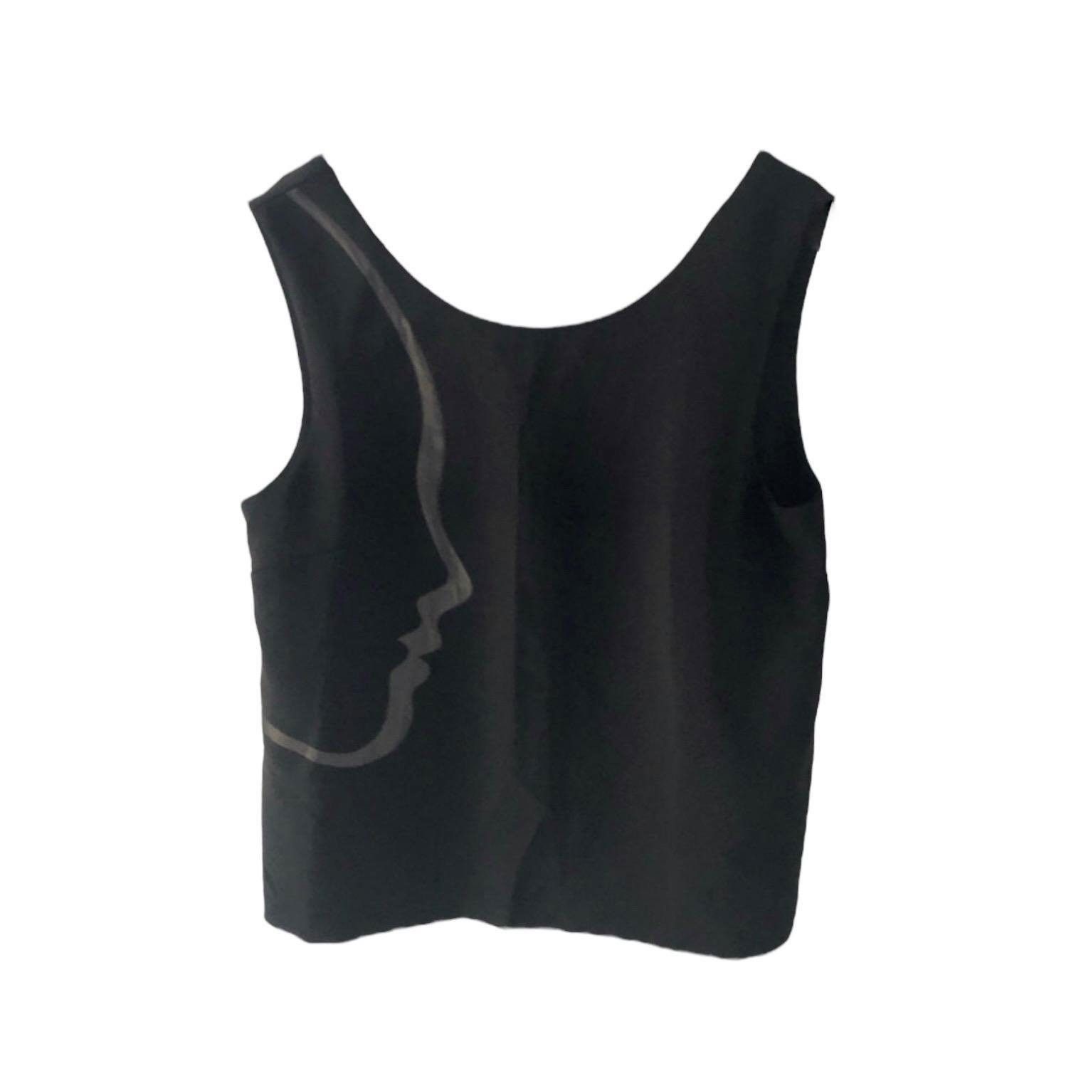 Cop Copine The Cop Copine Silhouette Face Tank Top Size ONE SIZE - 3 Thumbnail