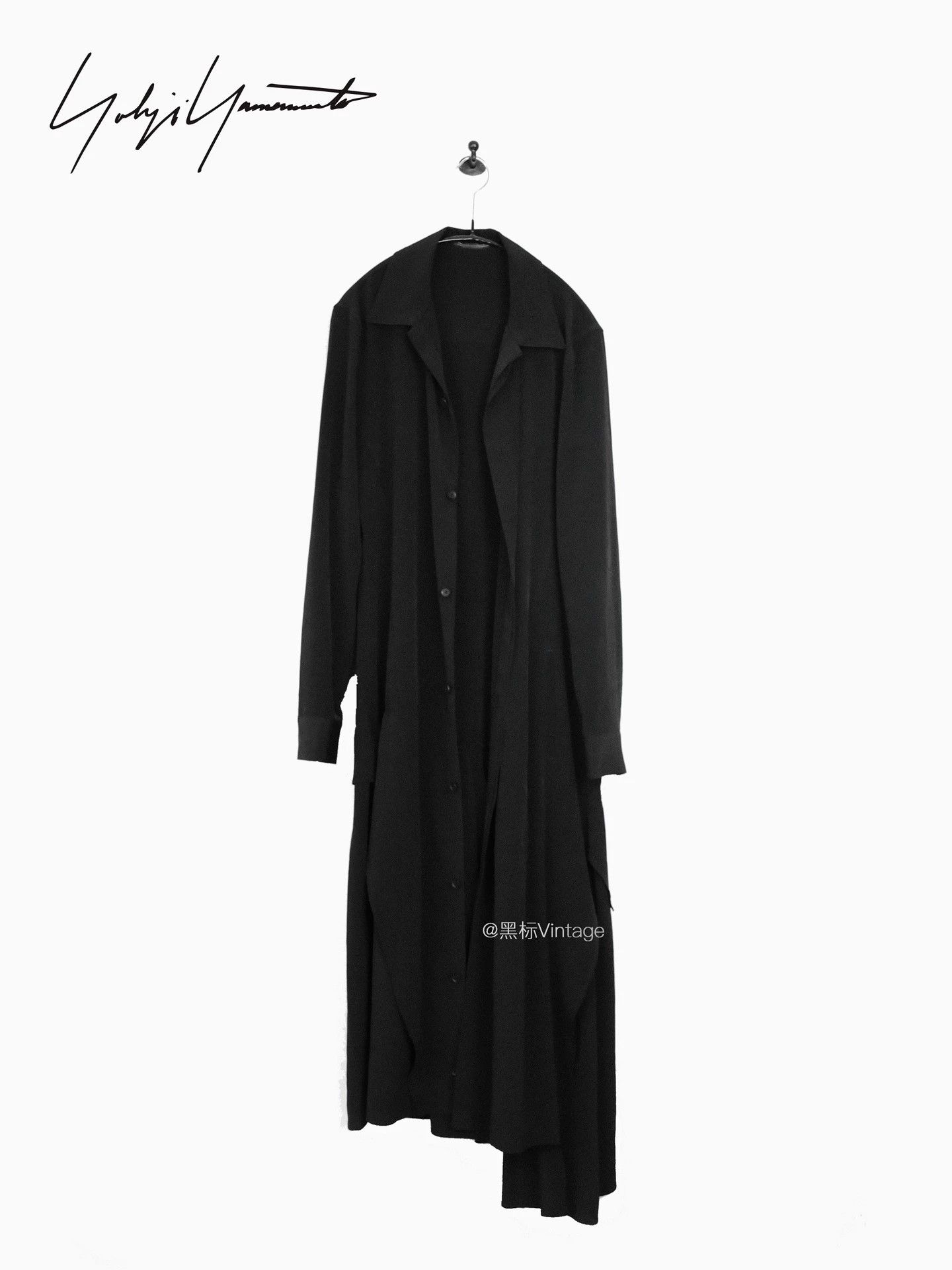 Yohji Yamamoto Yohji Yamamoto 25aw Vintage Triacetate Asym Shirt Dress Size S / US 4 / IT 40 - 1 Thumbnail