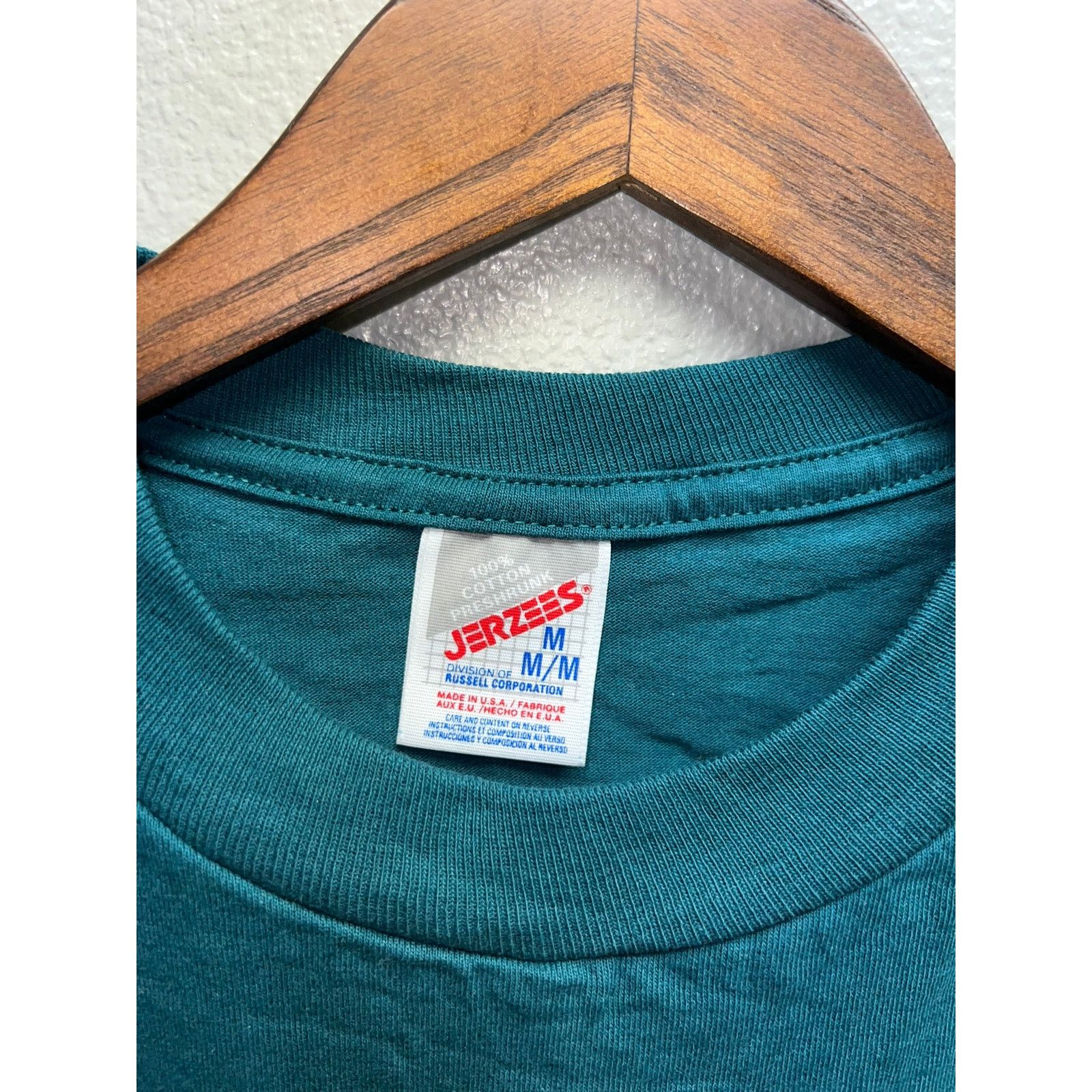 Jerzees 90s Vintage Jerzees Dark Green Blank Shirt Tee VTG 1990s M Size US M / EU 48-50 / 2 - 5 Thumbnail