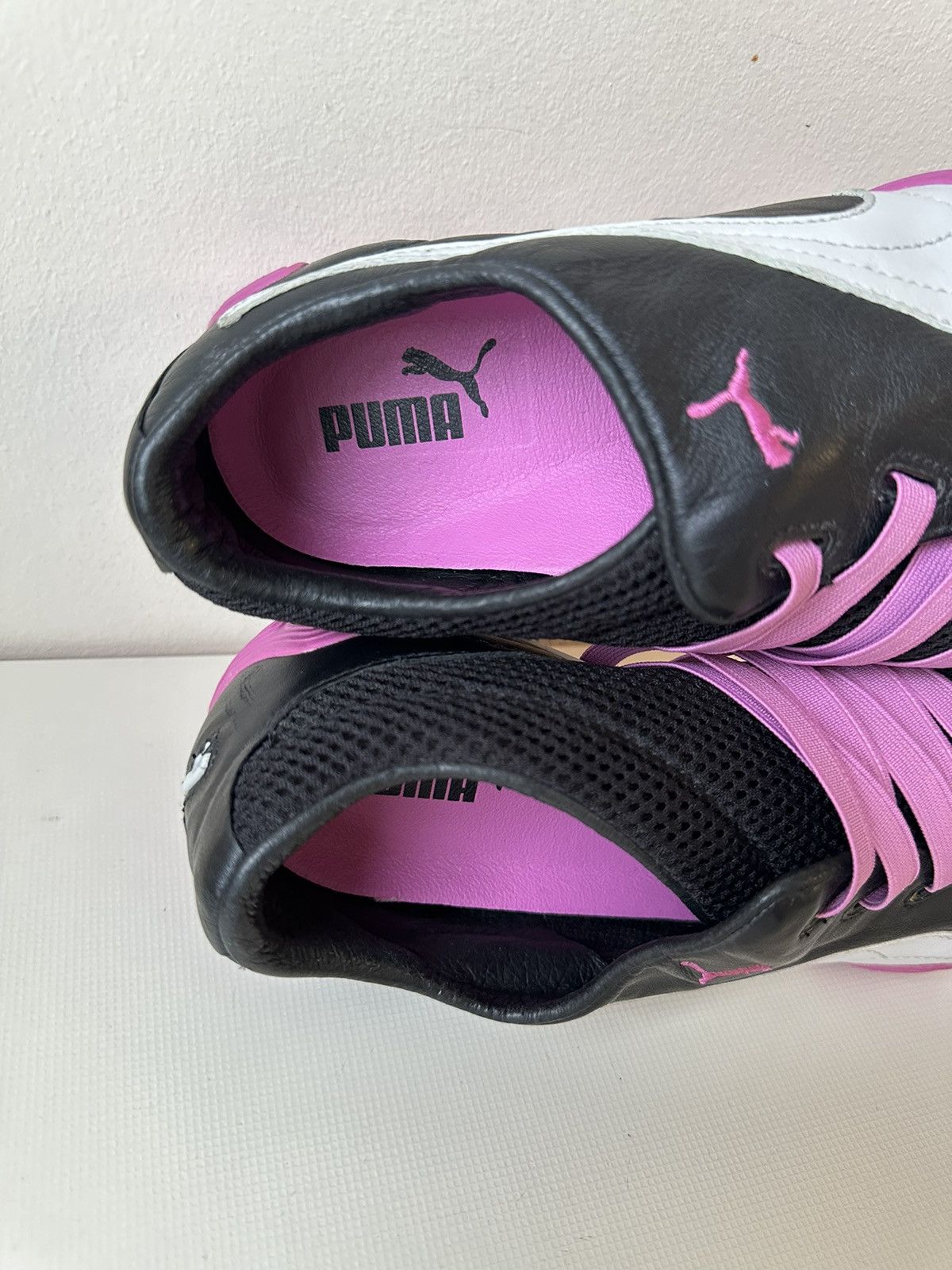 Puma Puma Slidre low pink black leather low top vintage shoes Size US 8.5 / IT 38.5 - 7 Thumbnail
