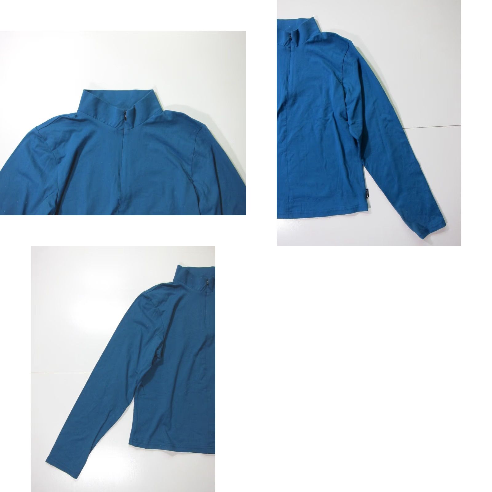 Prana PrAna Blue Nylon Stretch Long Sleeve High Neck Zip Long Sleeve Shirt Women Large Size L / US 10 / IT 46 - 8 Thumbnail