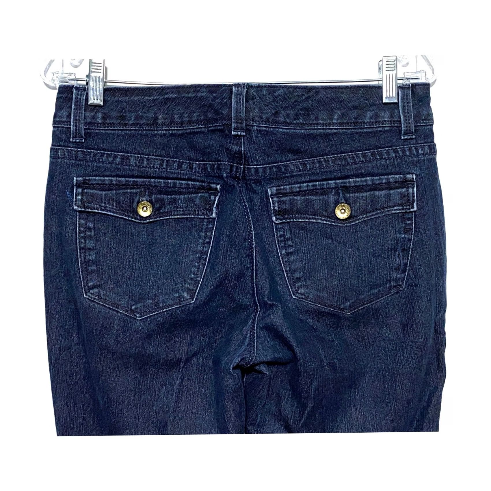 Style & Co Style&Co Jeans Womens 6 Bootcut 5-Pocket Denim Dark Stretch Mid Rise Regular Inseam 31” Blue N/A Size 28" / US 6 / IT 42 - 3 Thumbnail