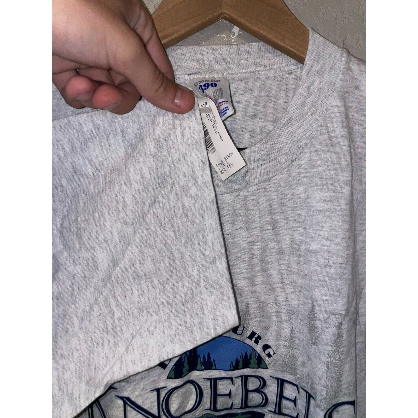 Jerzees 90s Elysburg PA Pennsylvania Knoebes Shadow Deer Shirt VTG L Size US L / EU 52-54 / 3 - 8 Thumbnail