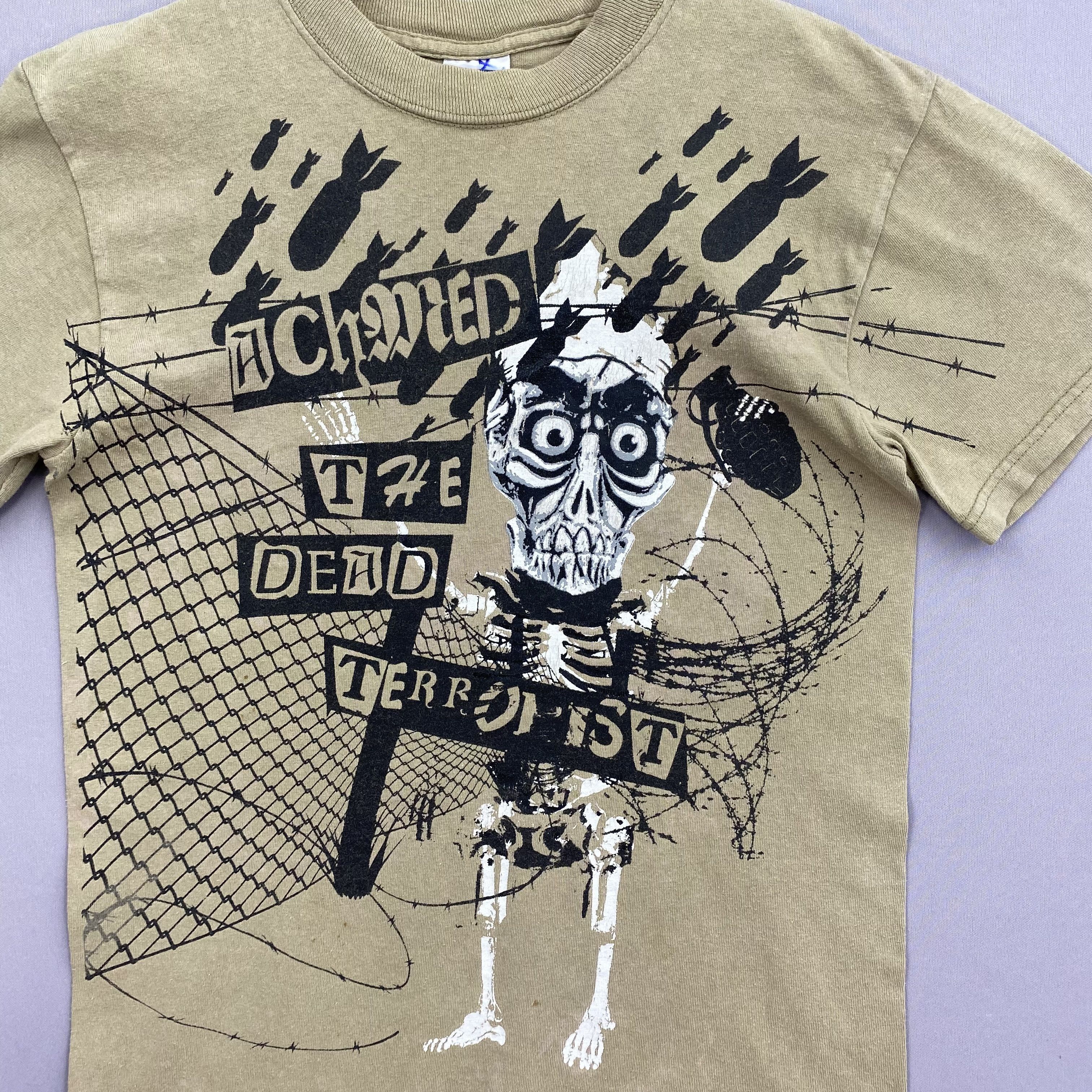 Japanese Brand Vintage Y2K Achmed Dead Terrorist T-Shirt Crewneck Tee Size US S / EU 44-46 / 1 - 2 Thumbnail