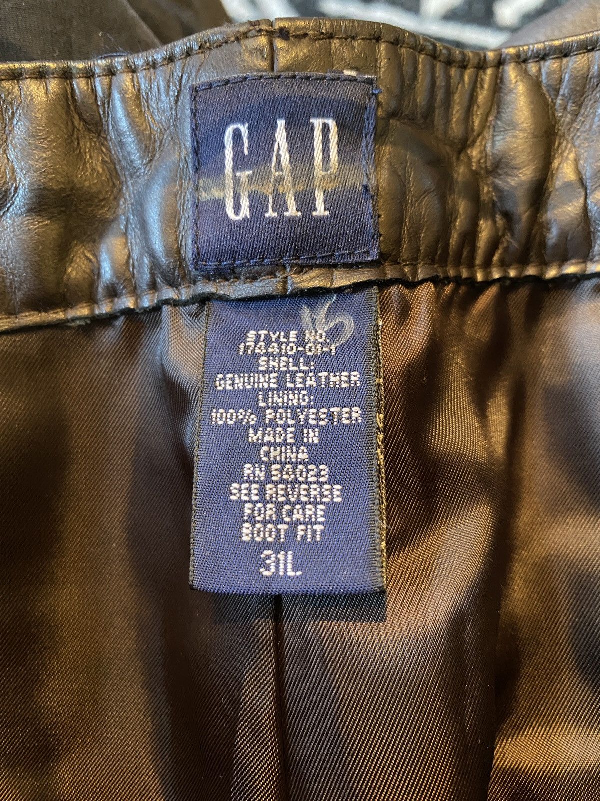 Gap × Vintage Vintage GAP Brown boot cut leather pants Size 31 Size US 31 - 3 Thumbnail