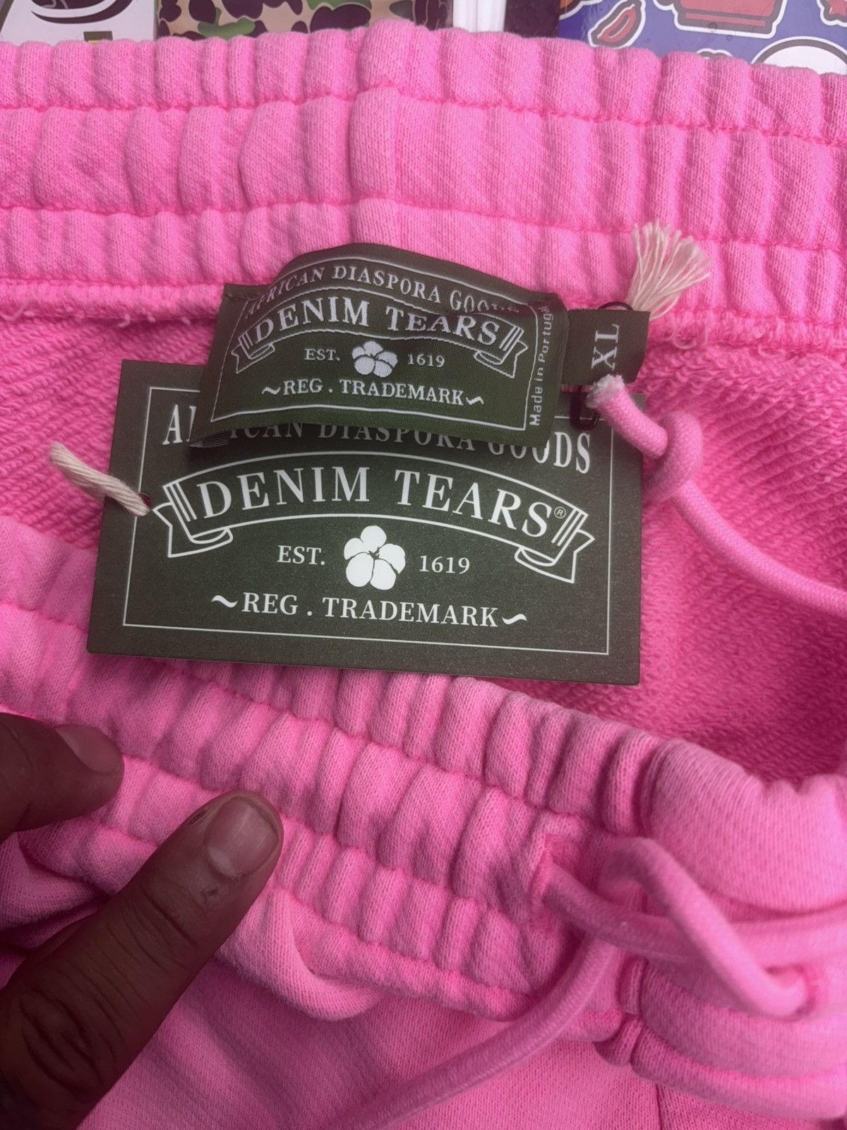 DENIM TEARS Cotton Wreath Shorts Pink XL Size US 36 / EU 52 - 7 Thumbnail