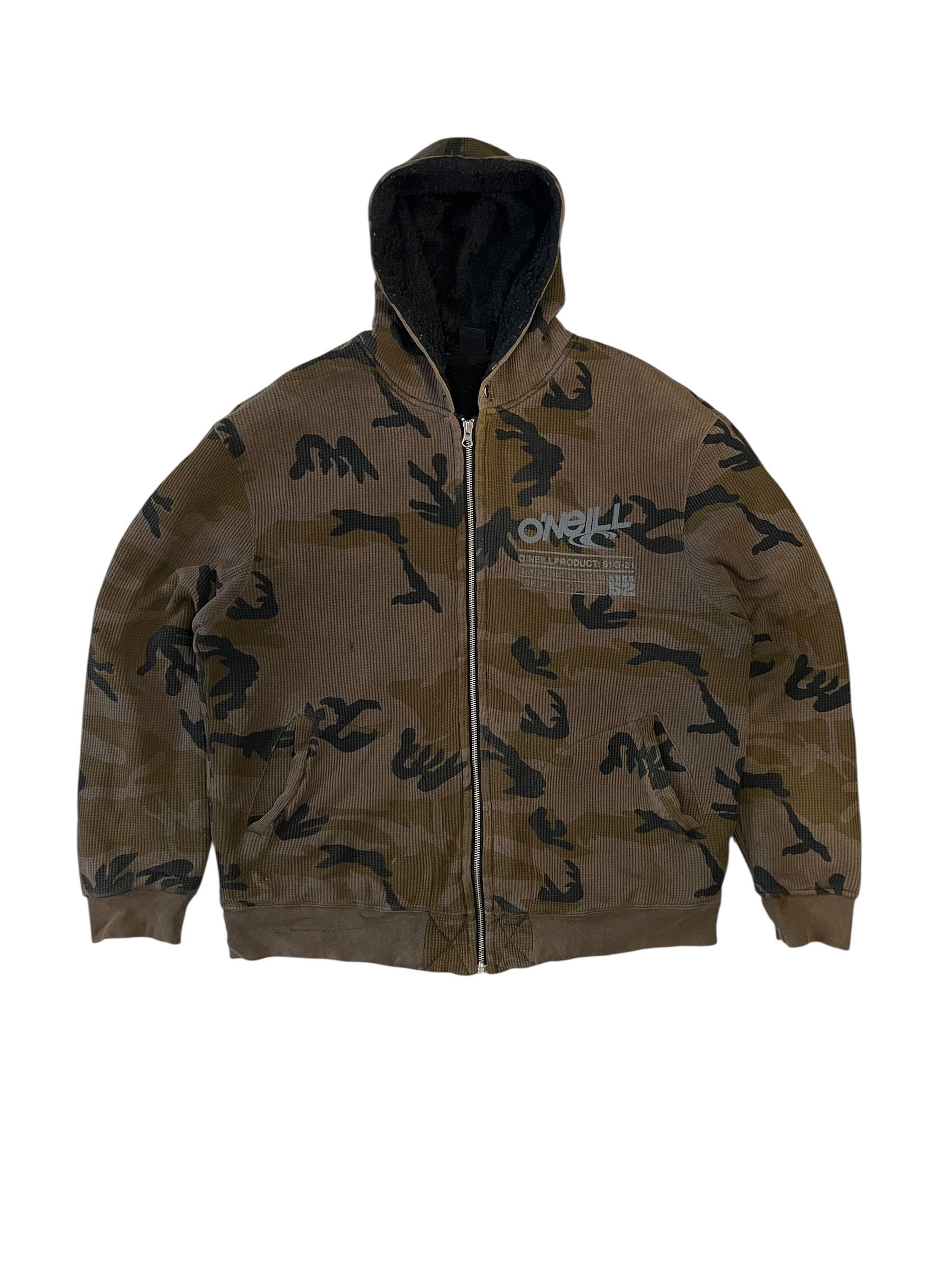 O'Neill O’Neill Camo Military Army Sweater Hoodie Fleece Lined Size US XL / EU 56 / 4 - 1 Thumbnail
