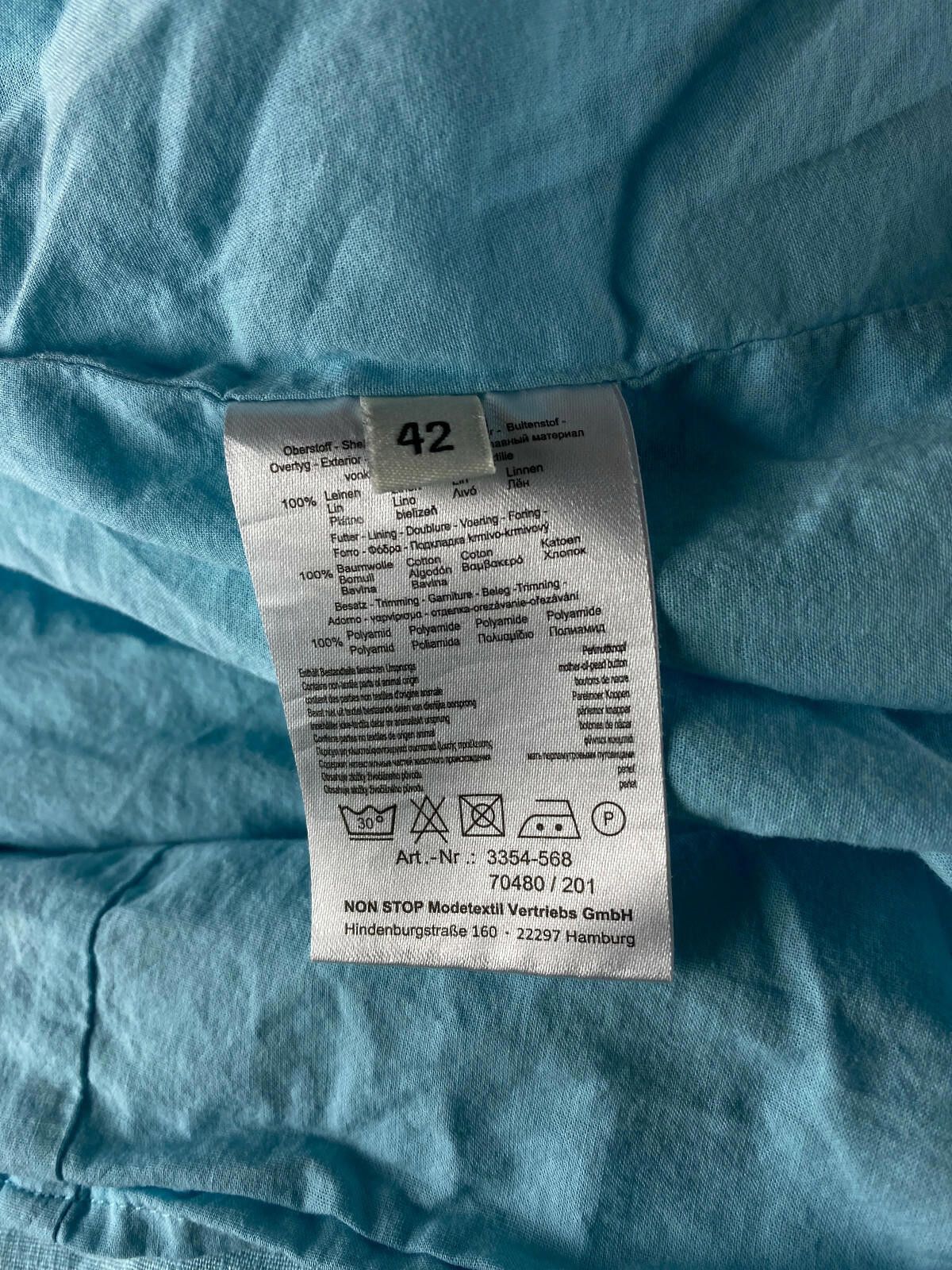 Melvin & Hamilton Ladies Malvin I Love Linen Blue Tank Long Dress Size 42 Size M / US 6-8 / IT 42-44 - 11 Thumbnail