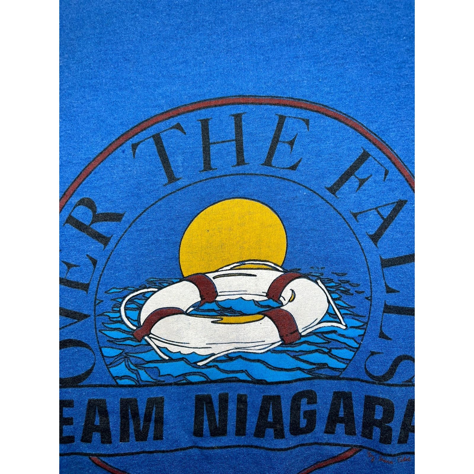 Vintage Vintage Niagara Falls Shirt Over The Falls Team Blue Tee 90s Size US M / EU 48-50 / 2 - 4 Thumbnail