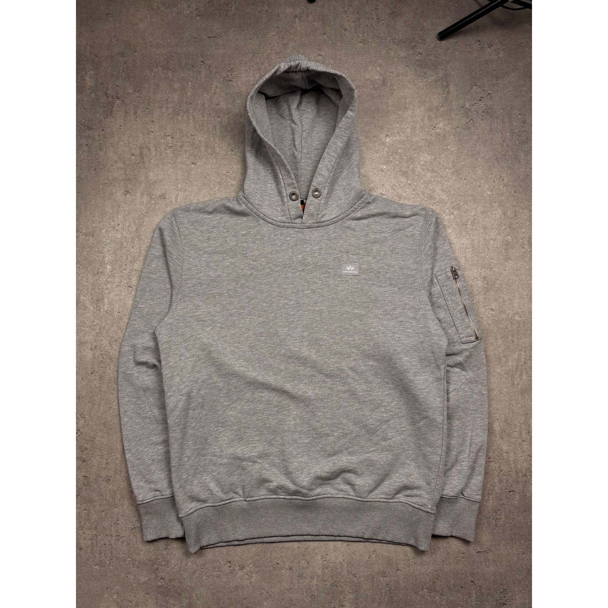 Alpha Industries Alpha Industries Gray Pullover Hoodie With Zippered Sleeve P Size US L / EU 52-54 / 3 - 1 Thumbnail
