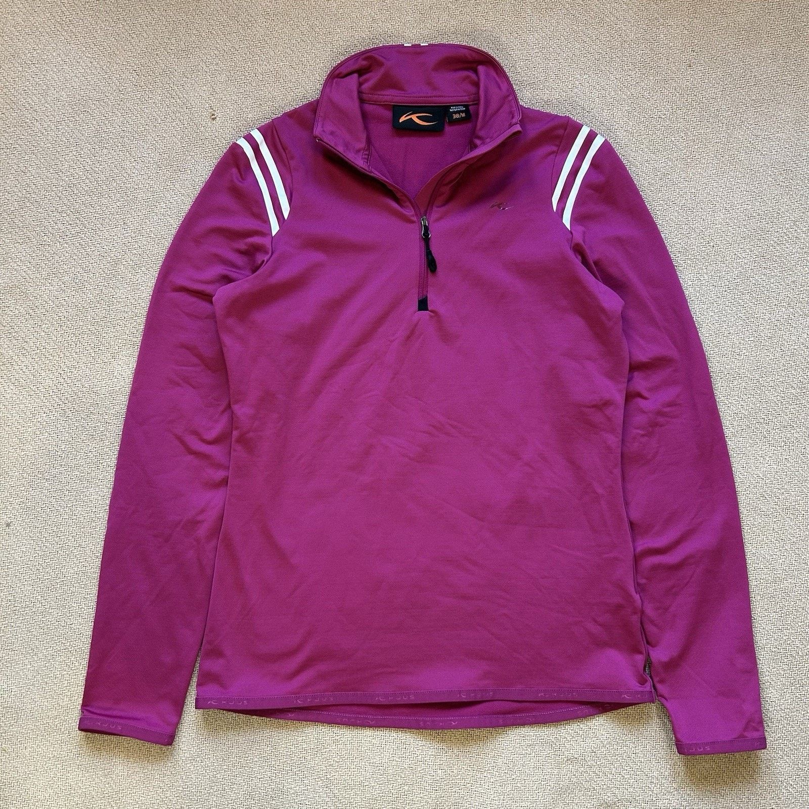 KJUS Quarter Zip Athletic Performance Hot Pink Track Jacket Size M / US 6-8 / IT 42-44 - 1 Thumbnail