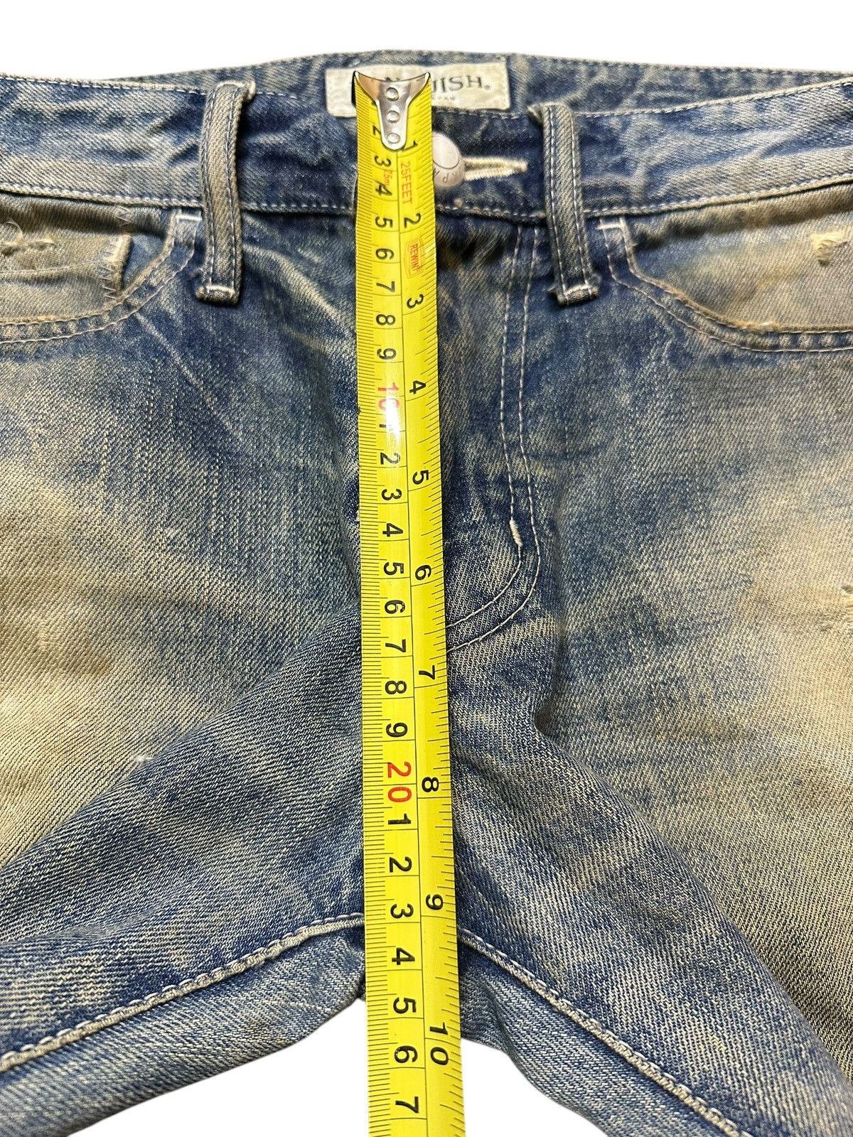 Japanese Brand Vintage Japanese Vanquish Mud Faded Wash Distressed Jeans Size US 32 / EU 48 - 17 Thumbnail