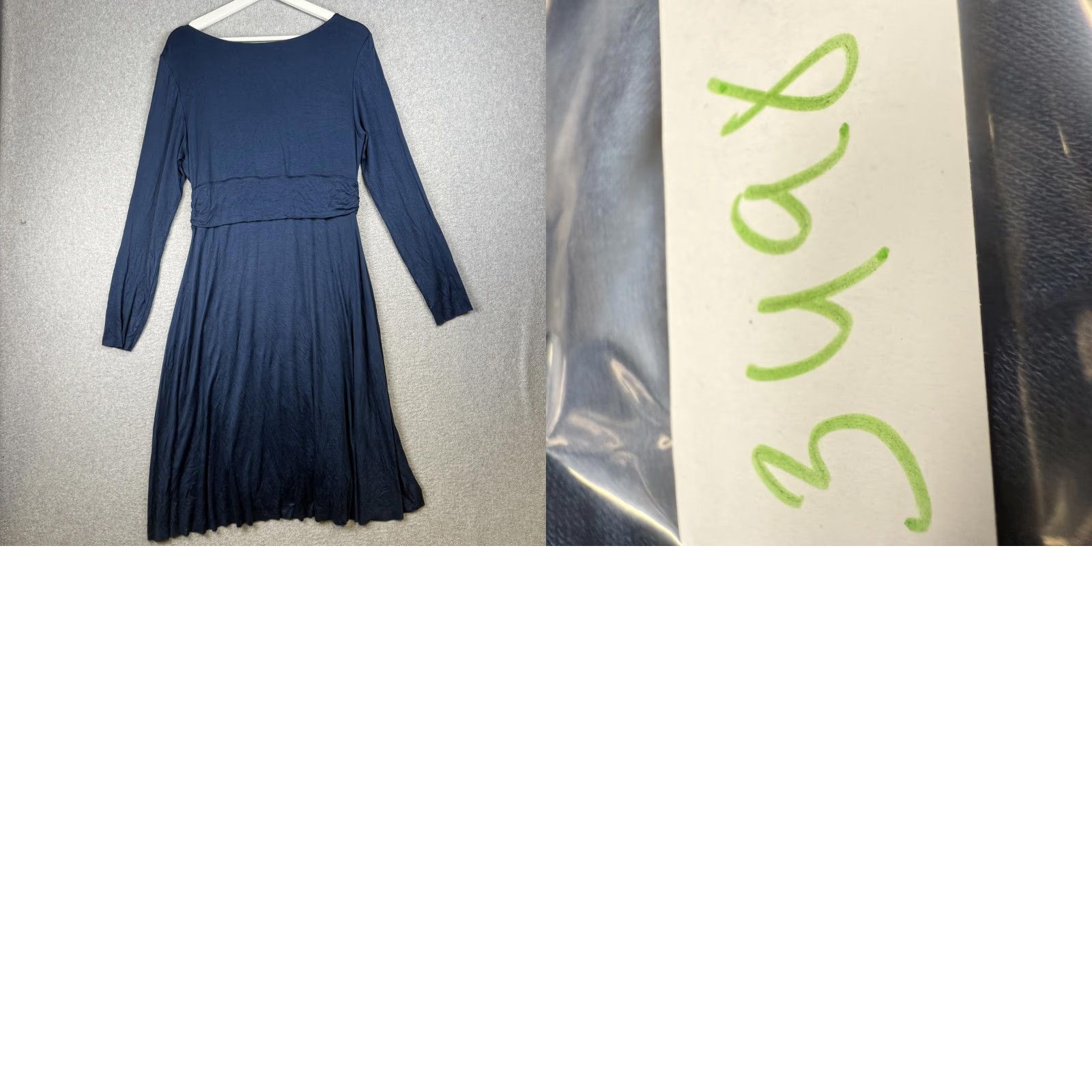 Bailey 44 Bailey/44 Dress Womens Blue Sapphire Long Sleeve A-Line Knee Length L Blue Womens Bailey/44 Dress Size L / US 10 / IT 46 - 8 Thumbnail