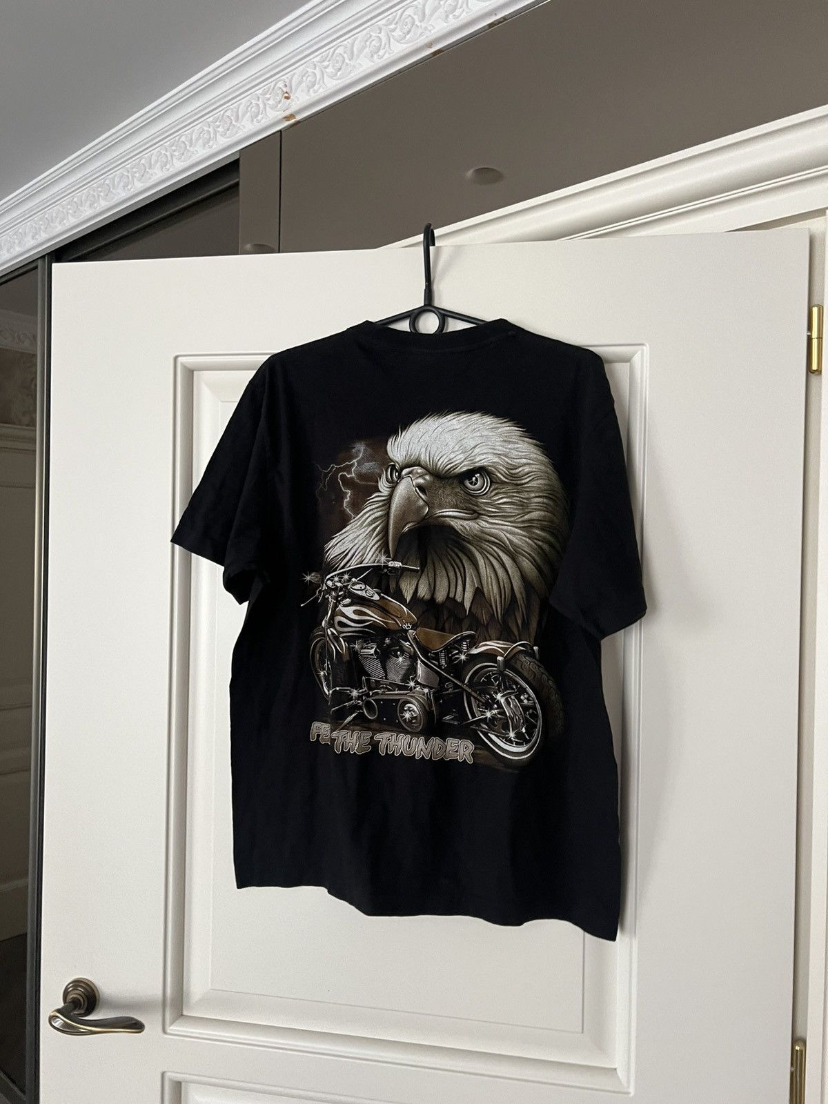 Vintage Vintage Biker Eagle Motorcycle Tee “Feel The Thunder” Size US L / EU 52-54 / 3 - 10 Thumbnail