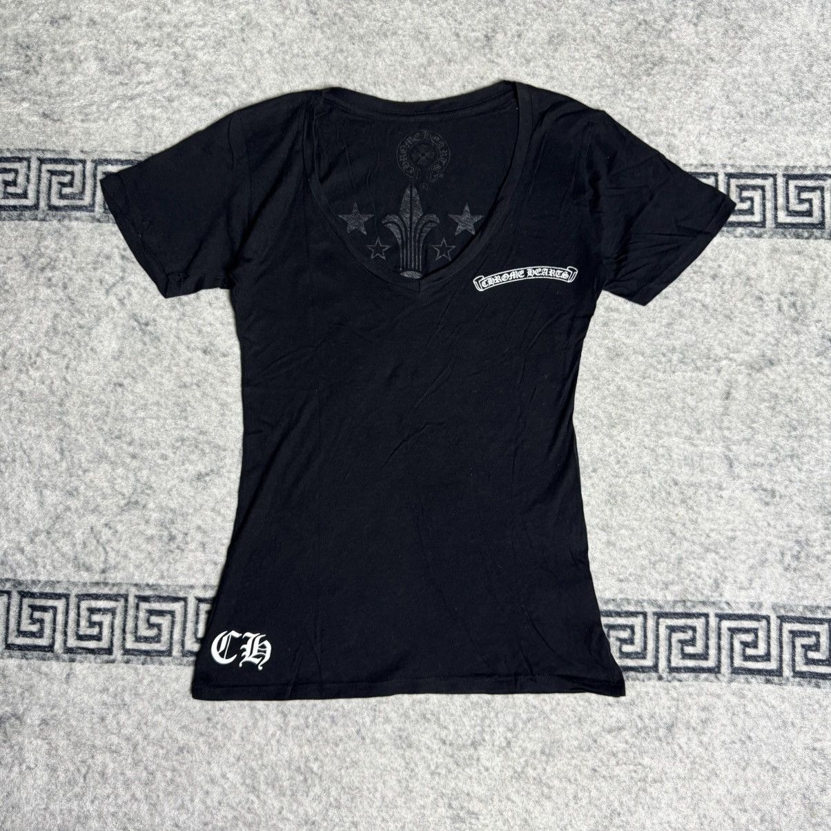 トップス chrome hearts Vneck Tshirt black Chrome Hearts | Tops | Bnwot Authentic Chrome Hearts Black V