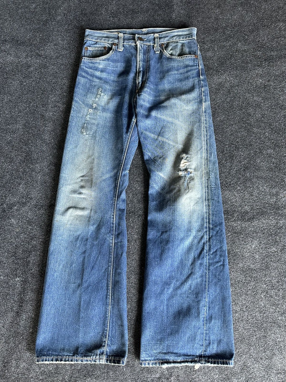 Big John Rare Vintage Big John USA Flare Distressed Denim W28 D130 Size US 28 / EU 44 - 1 Thumbnail
