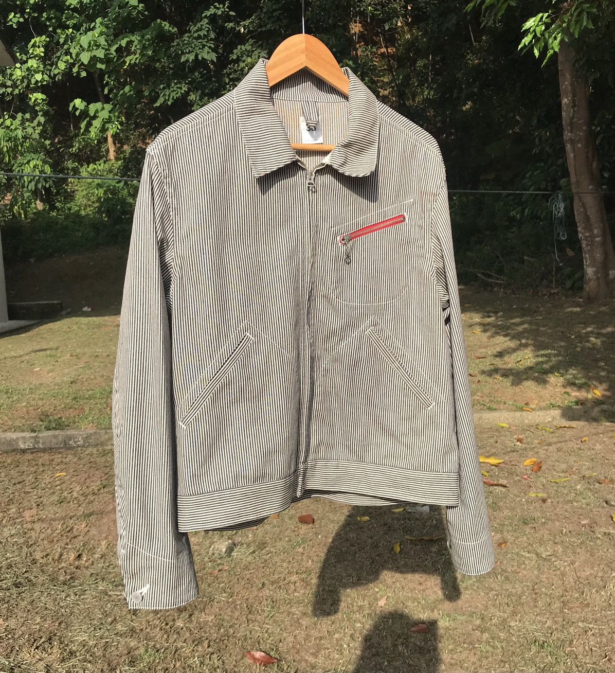 Japanese Brand × Vintage Vintage 50s Masterpiece SCYE Hickory Stripes Denim Jacket Size US M / EU 48-50 / 2 - 1 Thumbnail