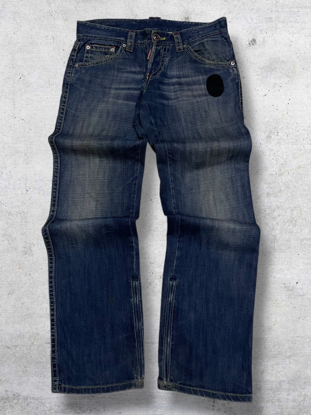 Dsquared2 VINTAGE DESIGNER DSQUARED2 ‘FUCKER’ ACDC RIPPED OG DENIM Size US 32 / EU 48 - 1 Thumbnail
