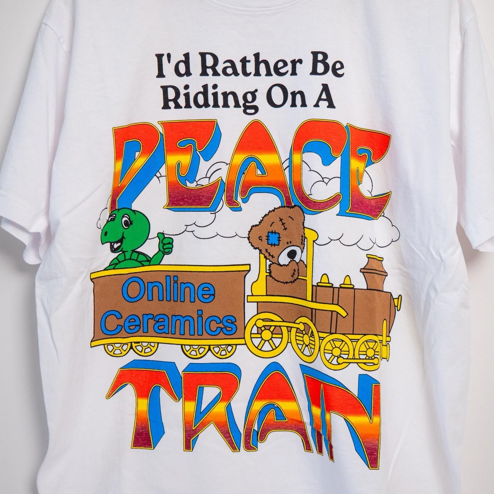 Online Ceramics ONLINE CERAMICS Peace Train T-Shirt Tee White Size Medium M Size US M / EU 48-50 / 2 - 2 Thumbnail