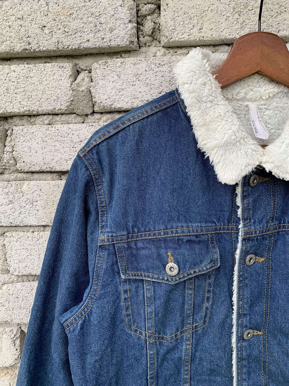 Japanese Brand × Other 🔥Steals🔥 HALHAM Denim Sherpa Lined Jacket Size US L / EU 52-54 / 3 - 7 Thumbnail