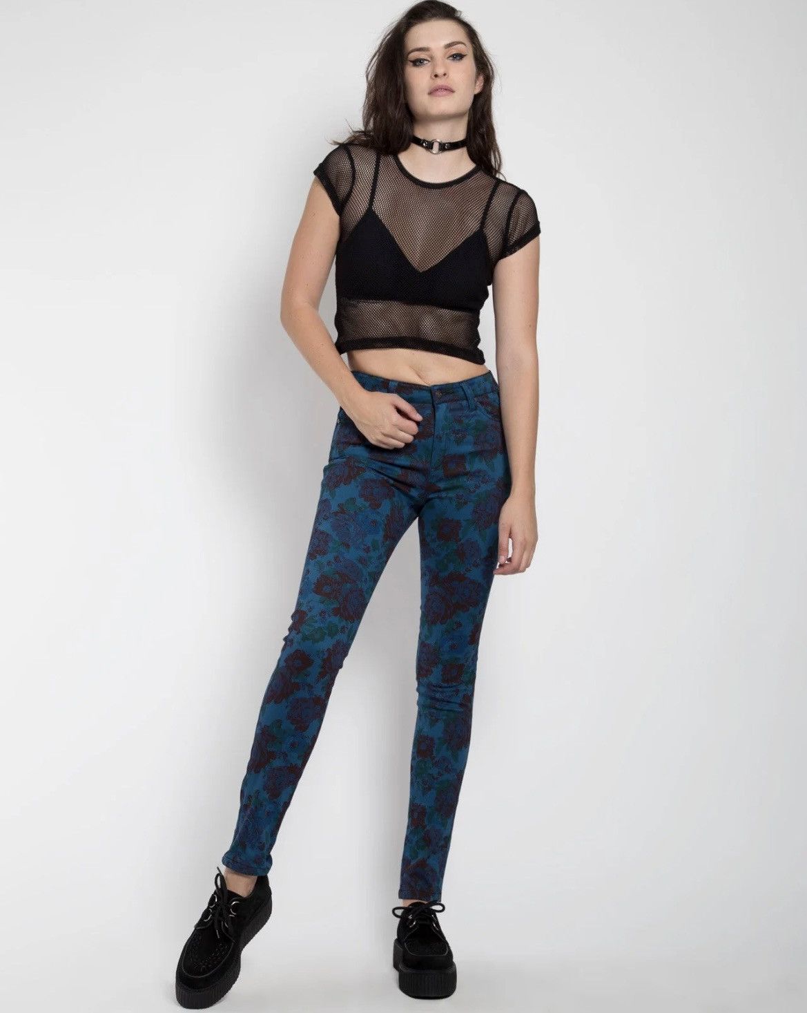 Tripp NYC Tripp NYC Archive Floral Skinny Pants Skull Rivet Punk Goth Size 27" / US 4 / IT 40 - 3 Thumbnail
