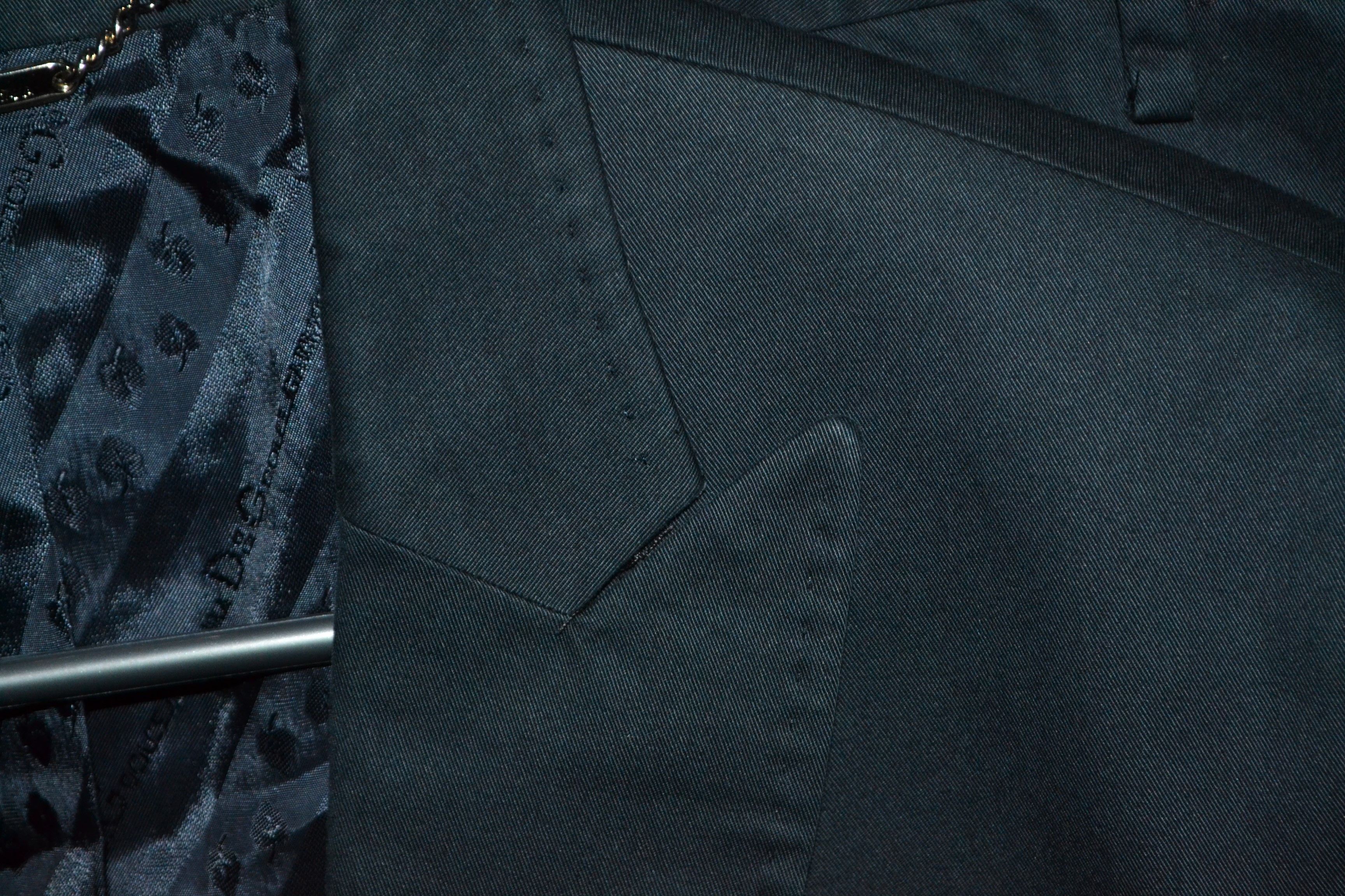 Dolce & Gabbana Dolce & Gabbana 1 Button Cotton Dark blue Suit Men's 54 Size US L / EU 52-54 / 3 - 9 Thumbnail