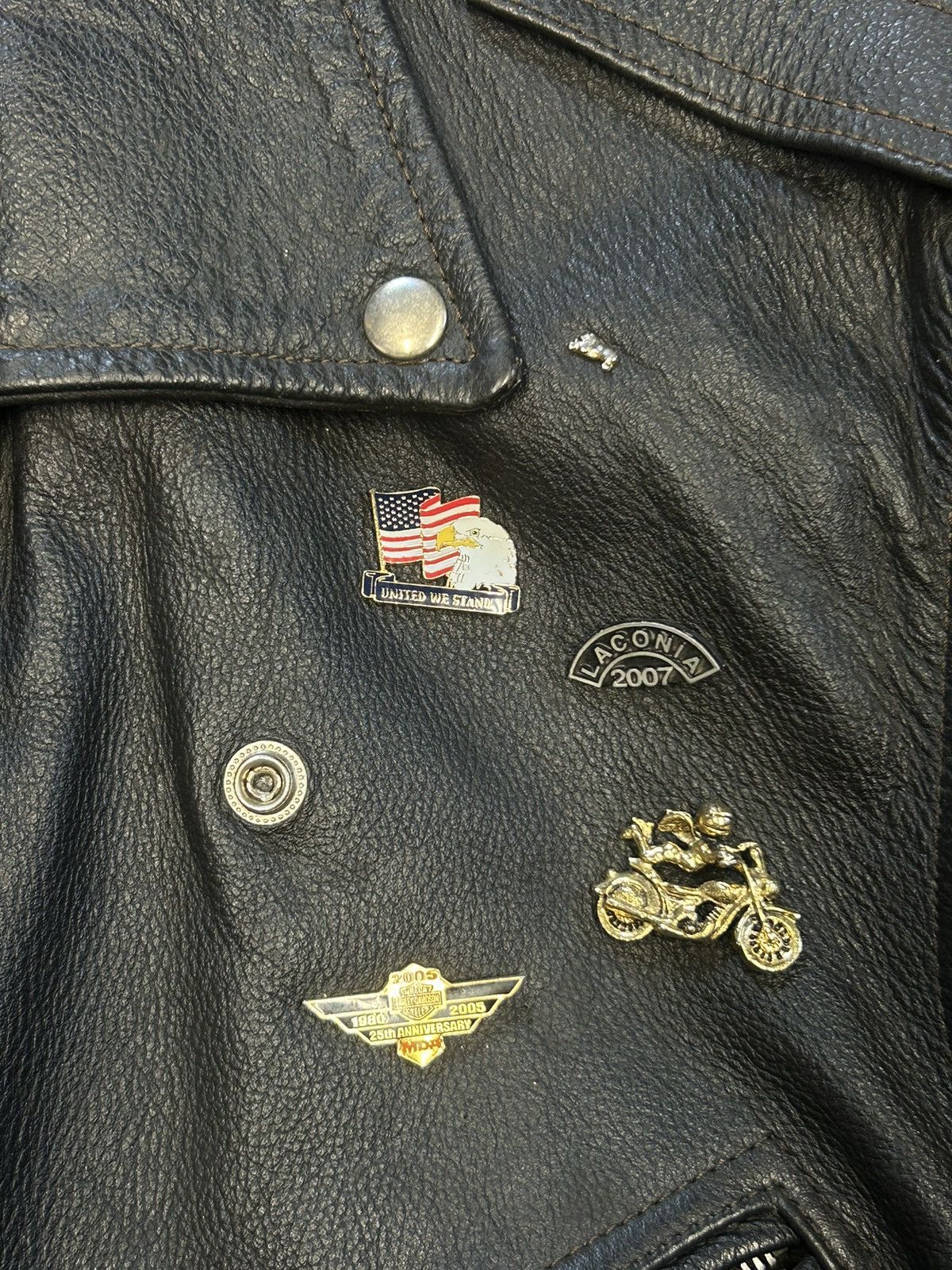 Genuine Leather × Vintage Vintage Hasbro Genuine Leather x Harley Davidson Pin Jacket Size US XL / EU 56 / 4 - 2 Thumbnail