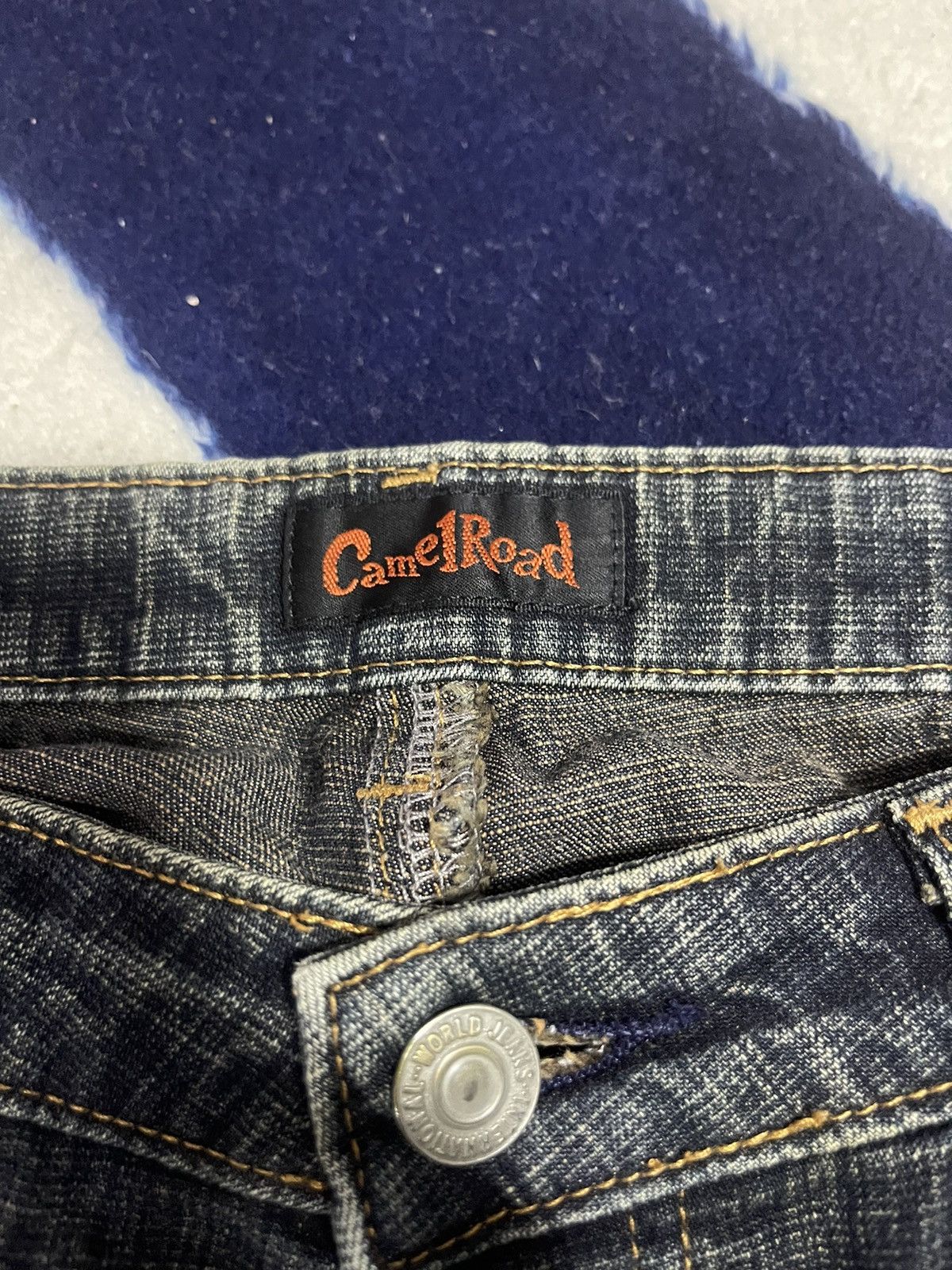 Japanese Brand Camel Road 3 Quarter Cargo Jeans Size 30" / US 8 / IT 44 - 3 Thumbnail