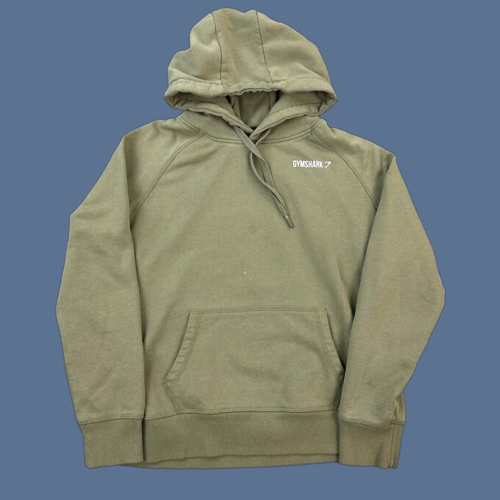 Gymshark Gymshark Hoodie Women's M Olive Green Pullover Logo Spellout Activewear Casual Pullover Hooded Sweatshirt Womens Size M / US 6-8 / IT 42-44 - 1 Thumbnail