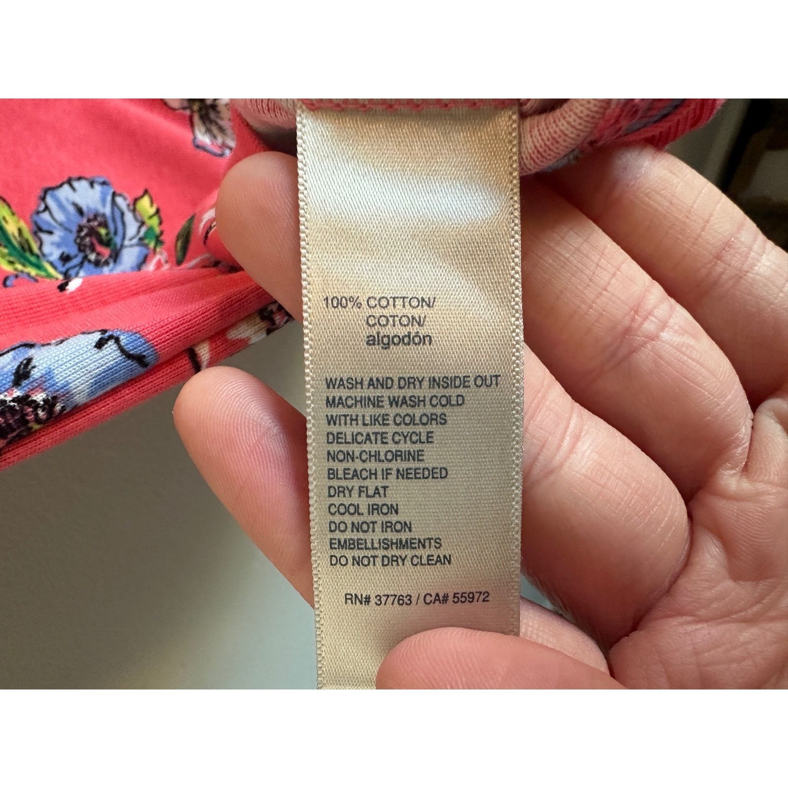 Other Rafaella Floral Short Sleeve Round Neck Cotton Blouse Top Size L / US 10 / IT 46 - 15 Thumbnail