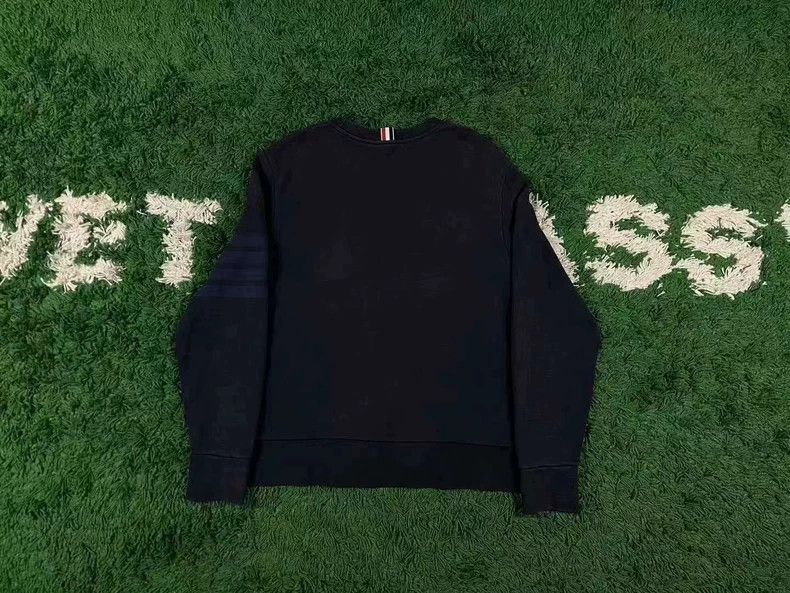 Thom Browne Thom browne TB dark blue four-bar sweatshirt 2503-Nextarrow Size US L / EU 52-54 / 3 - 2 Thumbnail