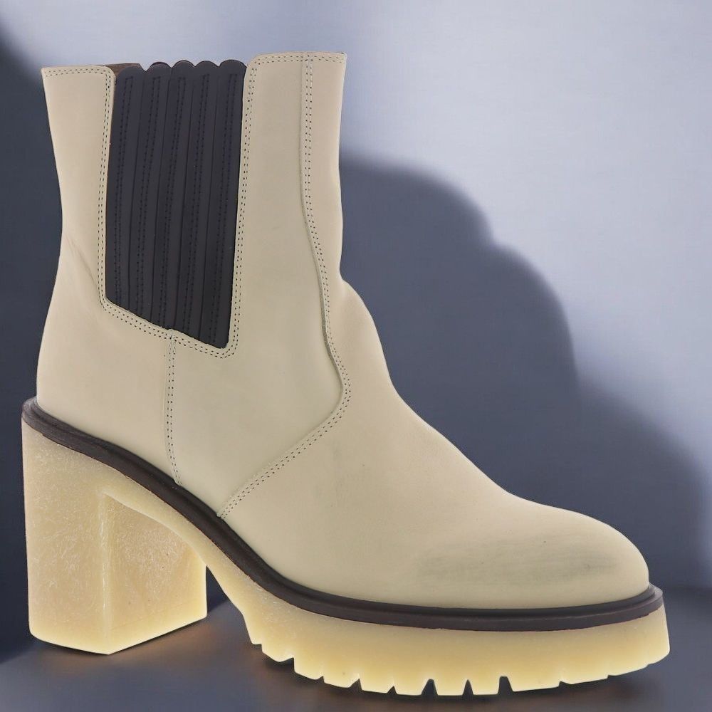 Free People Free People Women White James Chelsea Boot Chunky Heel NEW Size US 8 / IT 38 - 13 Thumbnail