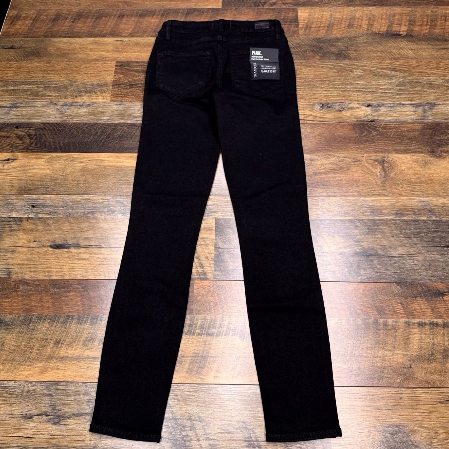 Paige Paige Hoxton Jeans Womens 25 Black High Rise Skinny Flawless Fit New Size 42" / US 20 - 3 Thumbnail
