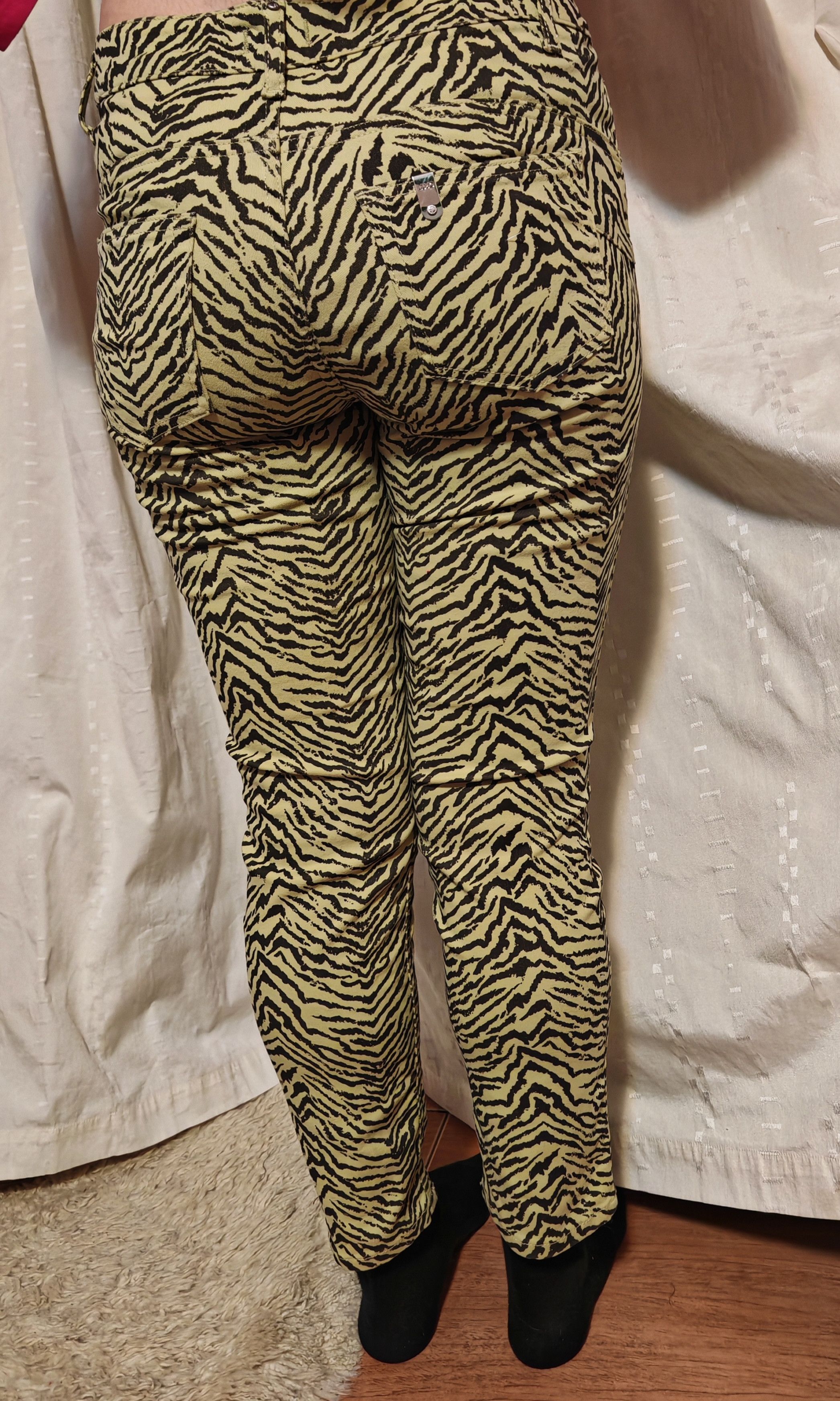 Designer Liu Jo Yelow Zebra Print Jeans Y2K Vintage Streetwear Size 30" / US 8 / IT 44 - 6 Thumbnail