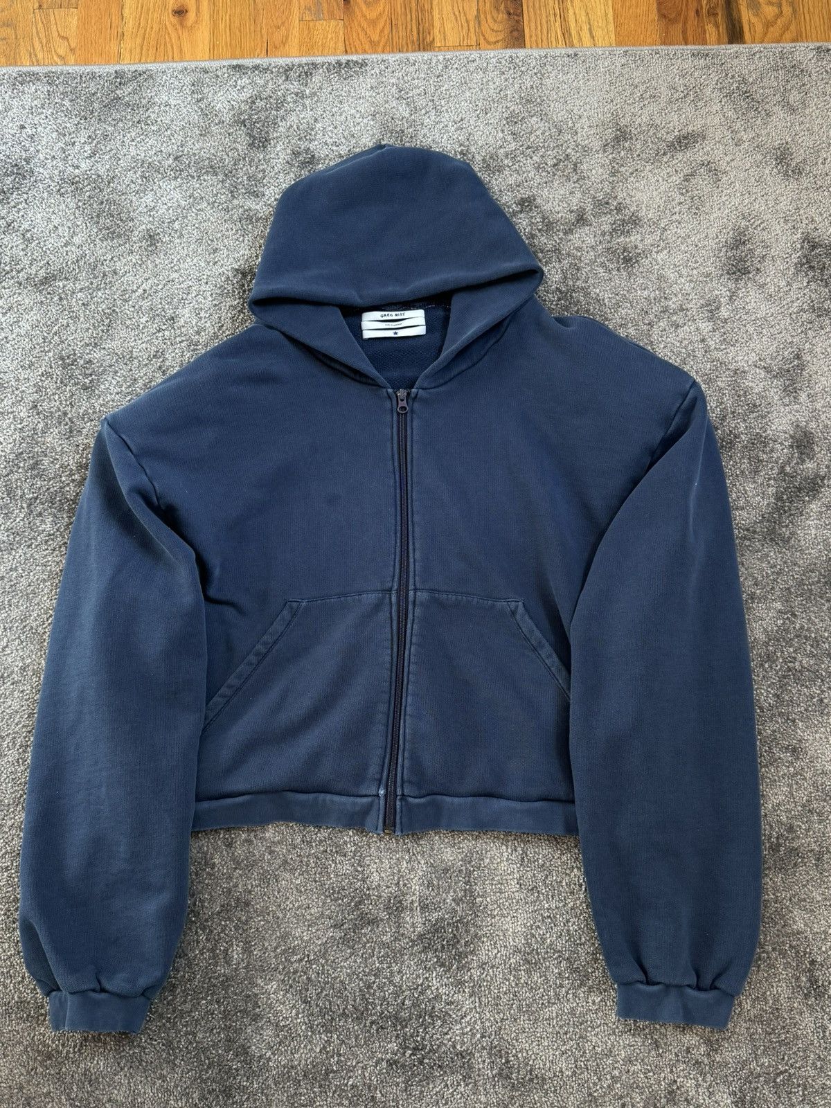 Greg Ross Greg Ross Shoulder Pad Hoodie Navy | Grailed