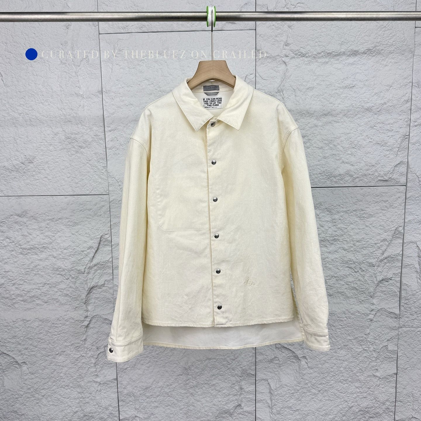 Dior Logo Embroidered Shirt in Beige Size US M / EU 48-50 / 2 - 1 Thumbnail