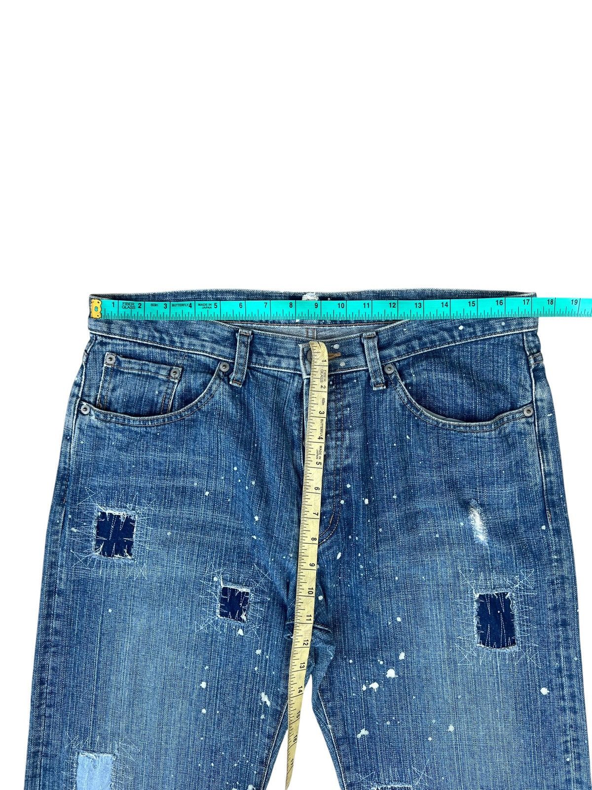 Global Work Global Work Painter Distressed Patchwork Denim Jeans Size US 34 / EU 50 - 4 Thumbnail
