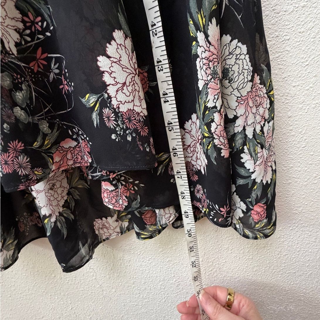 Other Laissez Faire Floral Midi Smocked Neck Ruffle Sleeveless Size S / US 4 / IT 40 - 15 Thumbnail