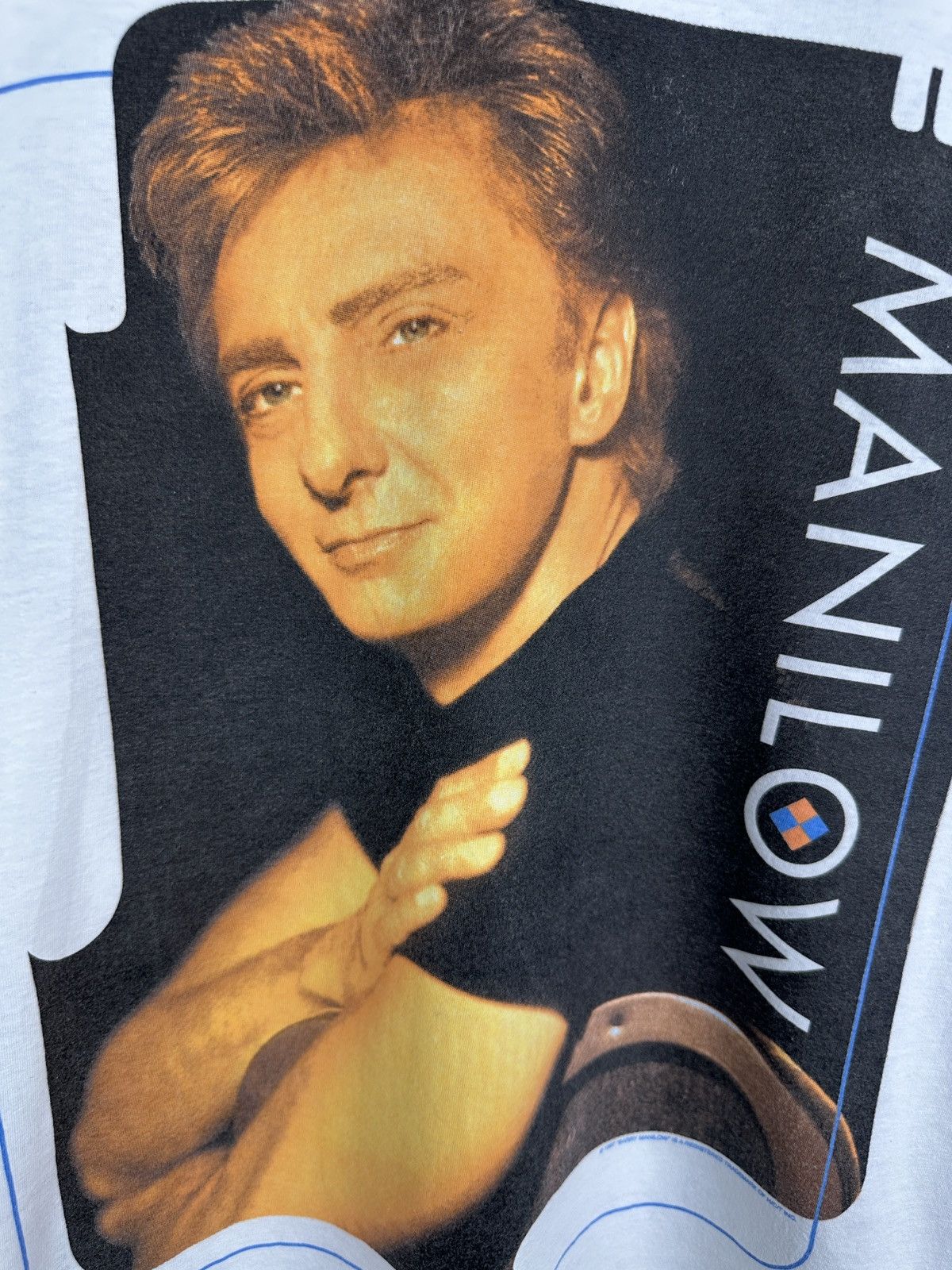 Band Tees 1997 Vintage Barry Manilow World Tour T Shirt Rock Metal 90s Size US L / EU 52-54 / 3 - 9 Thumbnail