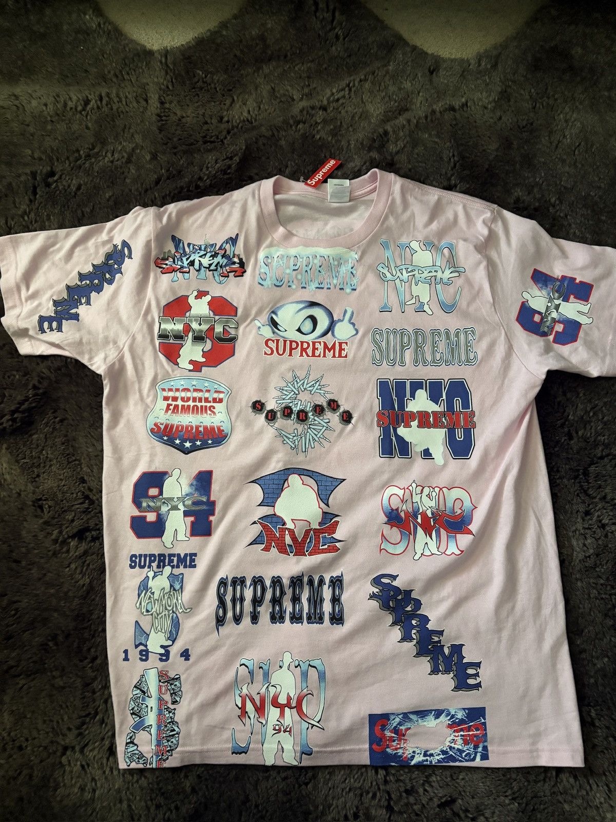 Supreme Supreme Flash Tee Light pink Size US XL / EU 56 / 4 - 1 Thumbnail