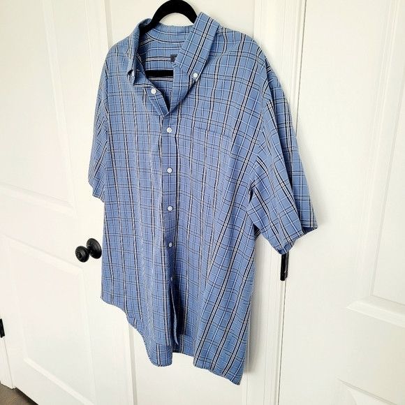 Arrow Plaid Short Sleeve Collared Button-Up Shirt Preppy Size US XL / EU 56 / 4 - 3 Thumbnail
