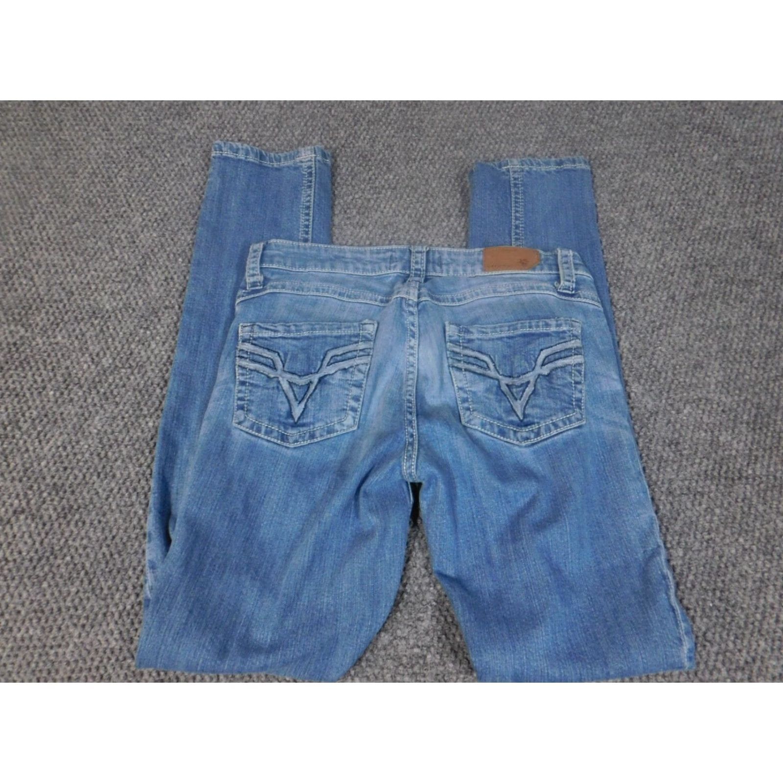 Vintage VIGOSS Skinny Jeans Womens 3 blue Denim Crop Pockets Zipper Size 26" / US 2 / IT 38 - 6 Thumbnail