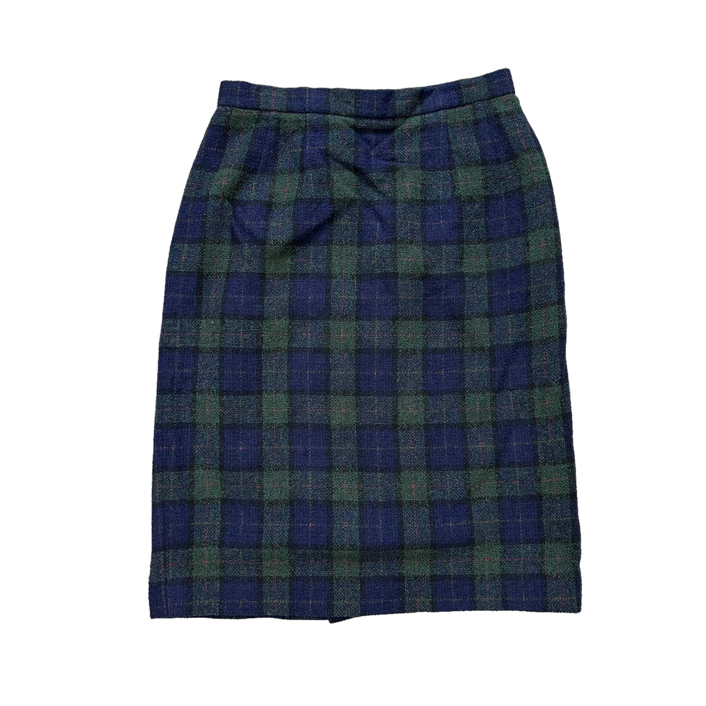 Burberry Burberrys Blue Green Nova Check Mini Skirt #A5-0113 Size 26" / US 2 / IT 38 - 1 Thumbnail