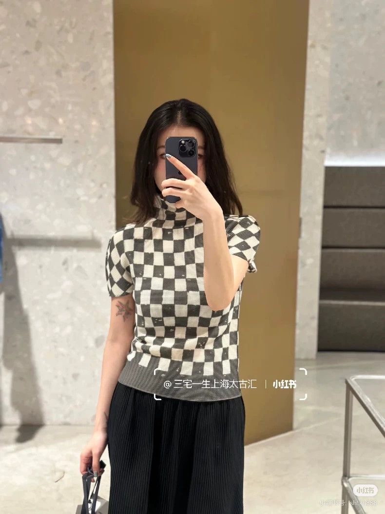 Other Issey Miyake size:one size Grey and white checkered high-n Size XS / US 0-2 / IT 36-38 - 1 Thumbnail