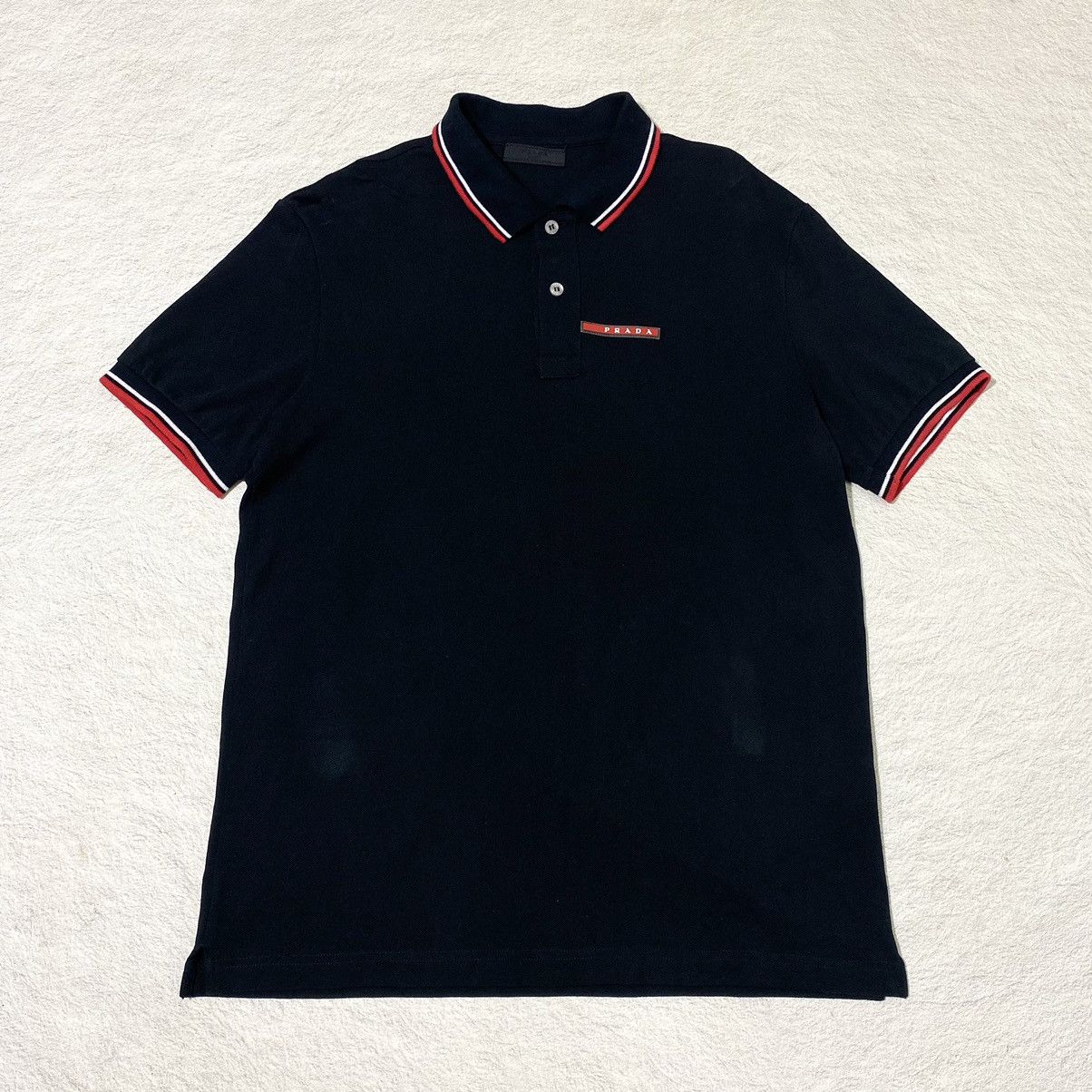 Prada 🔥RARE🔥 Prada Red Tab Poloshirt Size US L / EU 52-54 / 3 - 1 Thumbnail